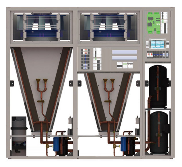 Des einphasig-6.4kW Einheiten Präzisions-der Klimaanlagen-DX für kleines Data Center und es Geräteraum 2